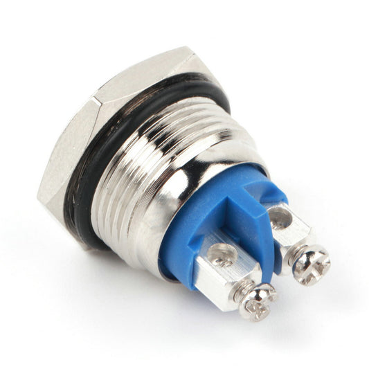 16mm Stainless Steel Metal Push Button Switch - (AD16467)