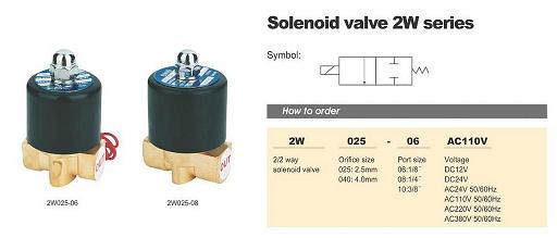 2W-025-08 (12VDC) Electric Solenoid Valve Water - 12VDC - (AD6046)