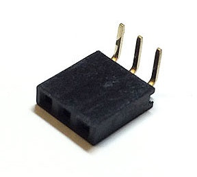 3 Pin 2.54mm Single Row Right Angle Female Header - (AD23614)