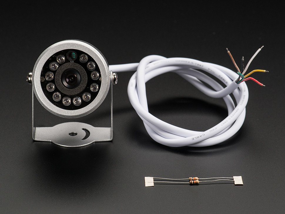 Weatherproof TTL Serial JPEG Camera with NTSC Video and IR LEDs - (AD28825)