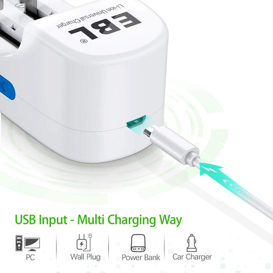 EBL USB Universal Battery Charger for 3.7V Li-ion - (AD23872)