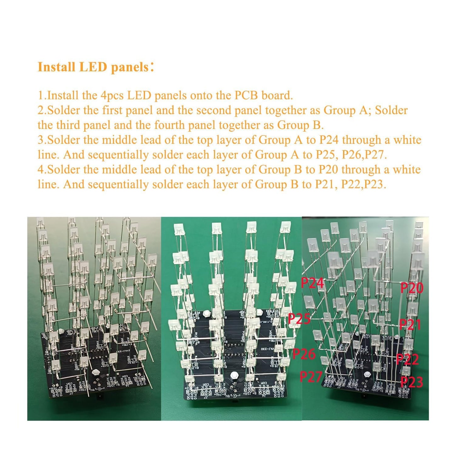 DIY 4x4x4 LED Cube LED Electronic Learning Kit - (AD78967)