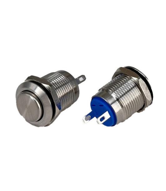 12mm Momentary Stainless Steel Metal Push Button Switch IP65 - (AD50858)