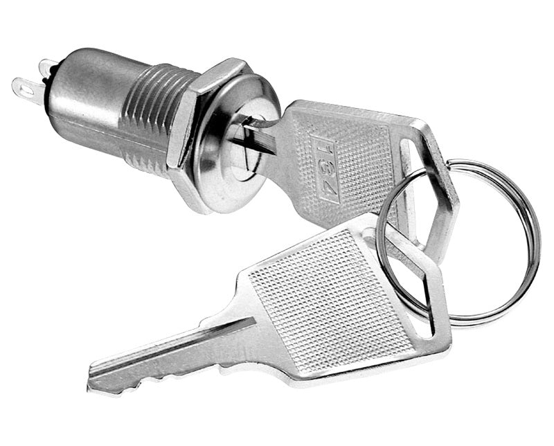 S1091B Keylock Switch SPST-NO Panel Mount 2 Positions - (AD11128)