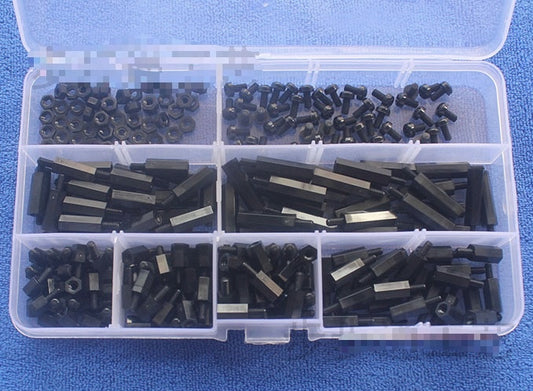 250 PCS M3 Nylon Hex Spacer Kit - (AD25282)