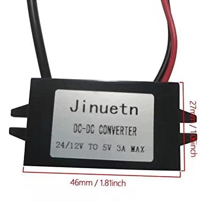 Jinuetn DC-DC Step-Down Converter 8-35V to 5V @ 5A (USB-A) - (AD29772)