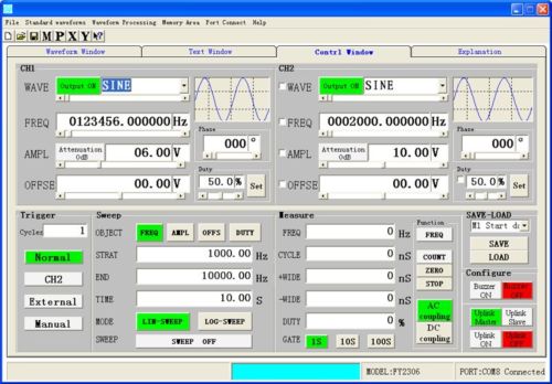 FY6900-30M FeelTech 30MHz Digital 2-Channel Function Signal Generator - (AD47995)