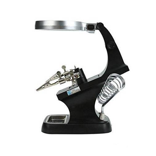 Lighted Third Hand with Magnifier Lens - (AD30475)