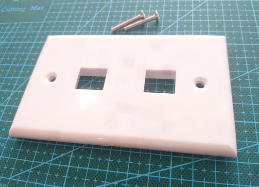 23-N016 Double RJ-45 Modular Plate - (AD31655)