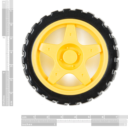 Wheel - 65mm (Rubber Tire) (2 PCS) - (AD3439)