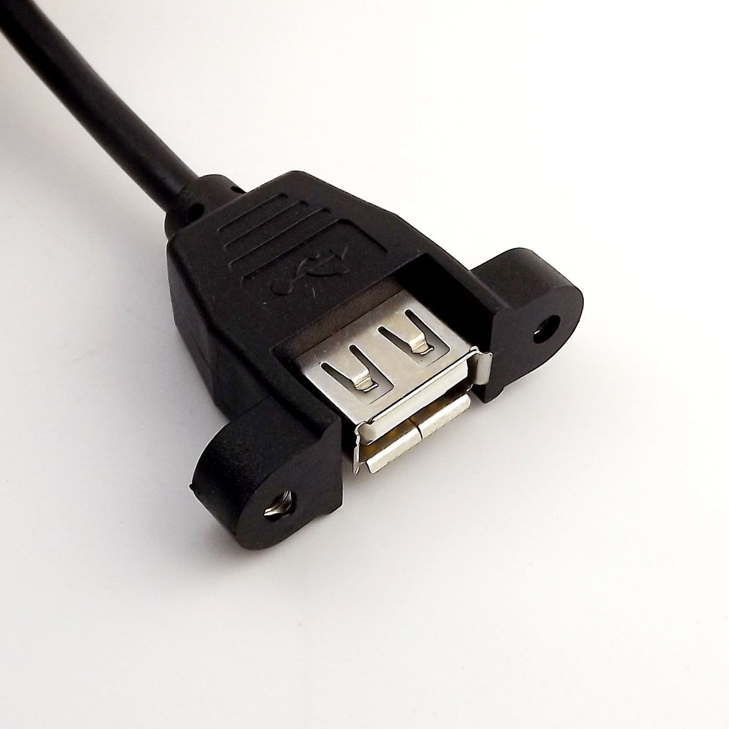 A Female Socket Panel Mount To USB B Male Plug Extension Cable (3 Ft.) - (AD37808)