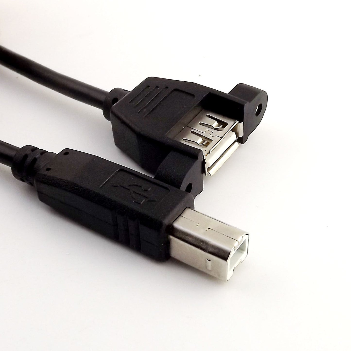 A Female Socket Panel Mount To USB B Male Plug Extension Cable (3 Ft.) - (AD37808)