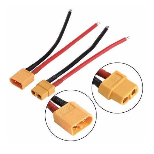 XT60 Male Connector W/Housing - 14AWG Wire - (AD38206)