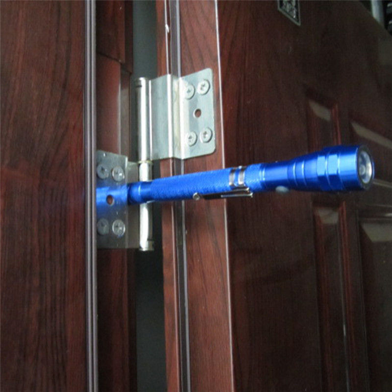 Blue Flexible Telescopic 3 LED Magnetic Lamp Light Tool - (AD38898)