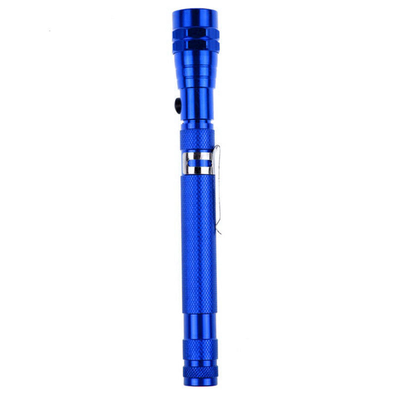 Blue Flexible Telescopic 3 LED Magnetic Lamp Light Tool - (AD38898)