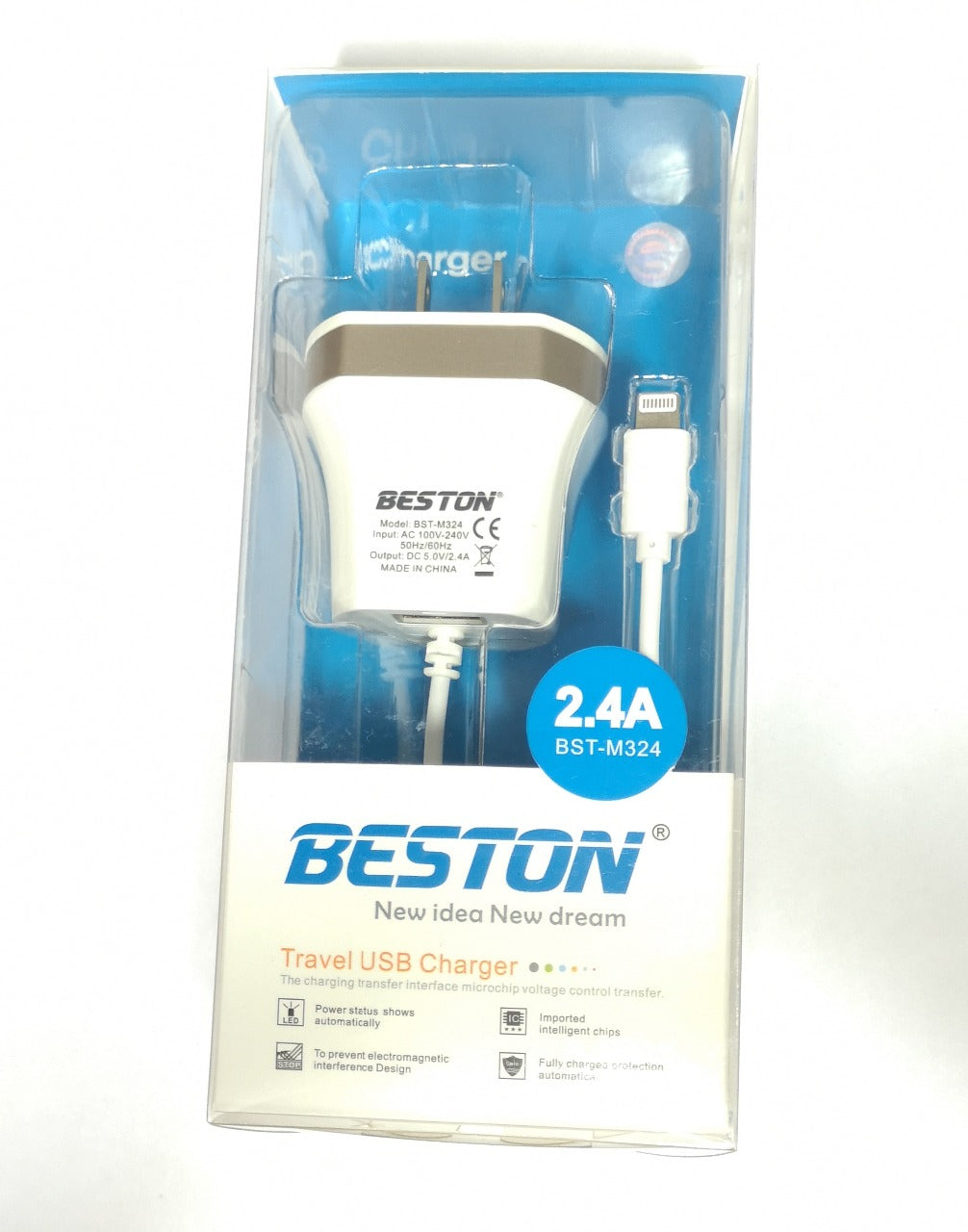 BST-M324 Beston Wall Adapter Iphone Connector - (AD39409)