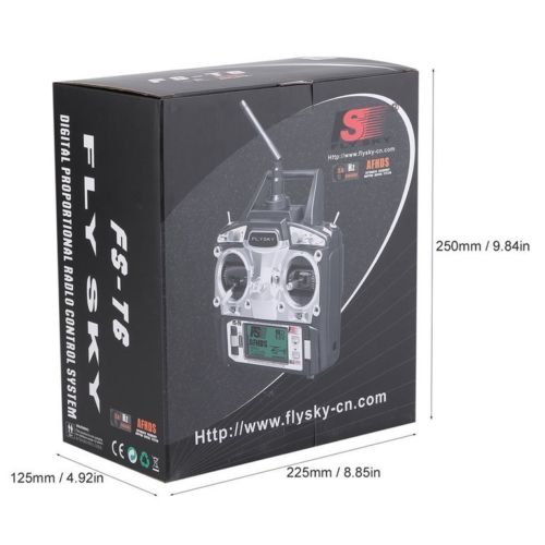 FS-T6 Flysky 6-Channel Remote Control Transmitter + Receiver - (AD39548)