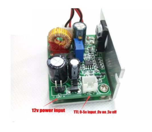 High Power 12V @ 2.5W 450nm Laser Module - (AD39690)