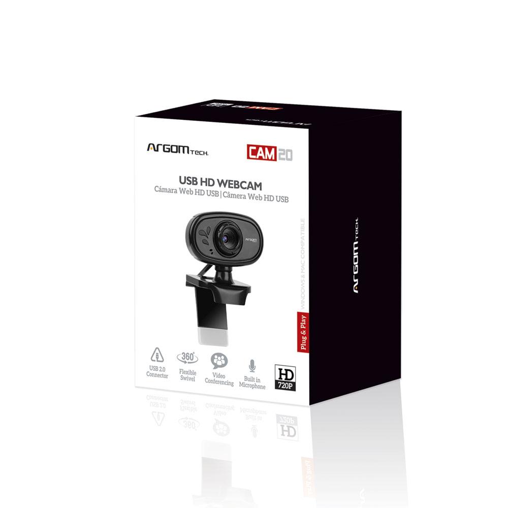 ARG-WC-9120BK Argom USB HD WebCam With Microphone - (AD39748)