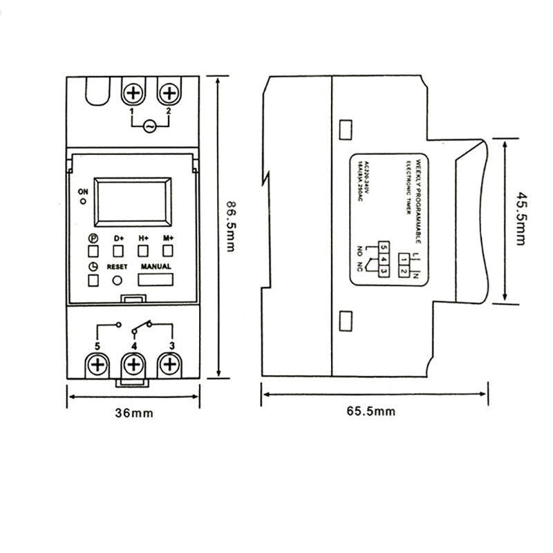 THC15A Weekly Programmable Timer 110VAC - (AD40006)