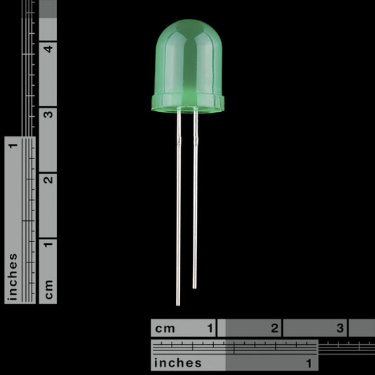Green LED 10mm Diffused - (AD40124)