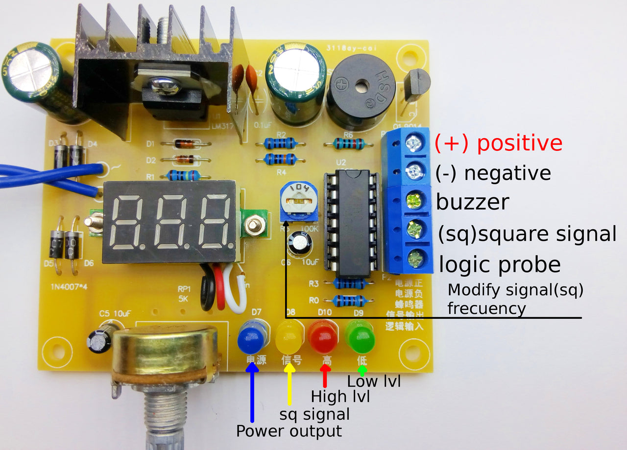 LM317 Voltage Power Supply 1.25V-12V Adjustable Regulated DIY Kit - (AD41178)