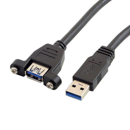 Cable Extension USB Tipo A - 0.92m Montaje Panel - (AD4142)