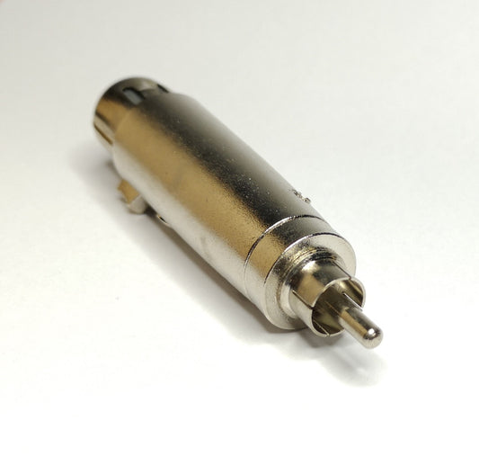 ZA-XLRF-RCAM XLR-3 Female Cannon to RCA Plug Connector - (AD41948)