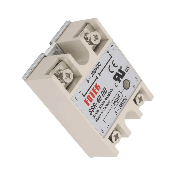Fotek SSR-40 DD Relay Estado Solido 40A @ 200VDC (3 - 32VDC) - (AD43710)