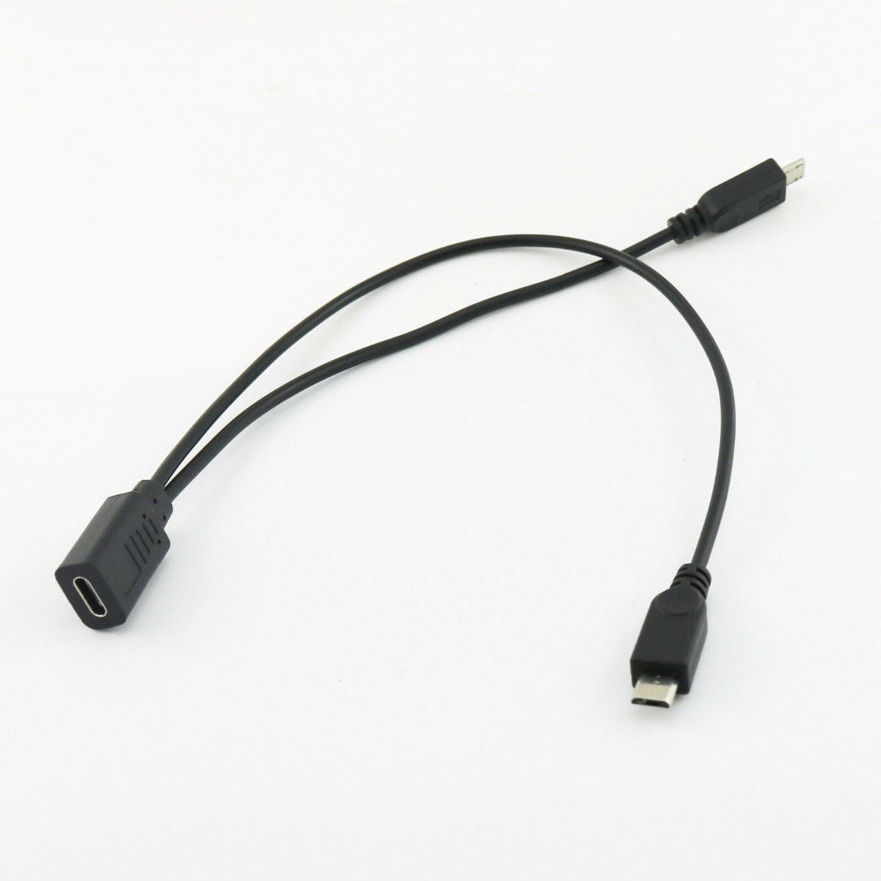 USB 2.0 Type C Female to Dual Micro USB Male - (AD46526)