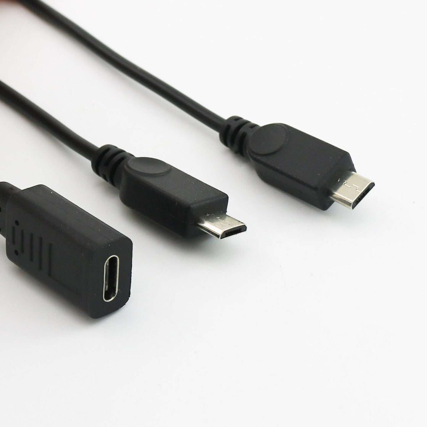 USB 2.0 Type C Female to Dual Micro USB Male - (AD46526)