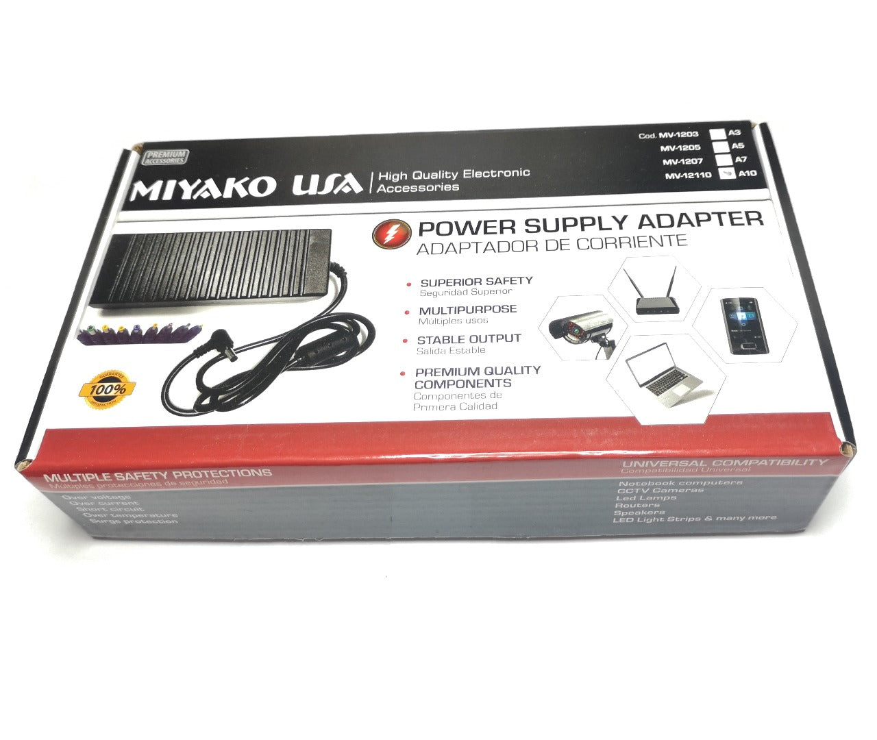 MV-12110 12VDC @ 10A Power Supply Adapter - (AD49092)