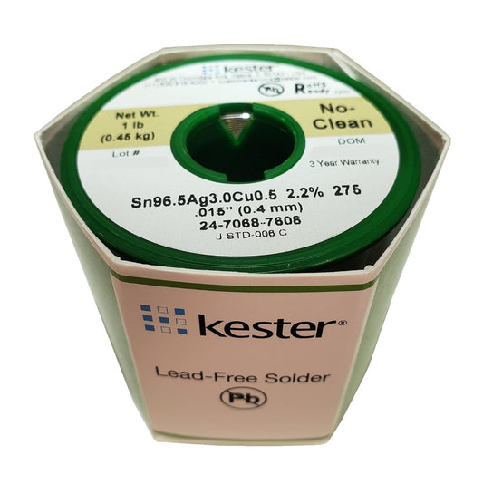 275 Kester Sn/Ag/Cu 0.4mm Lead-Free Solder Wire (0.45 Kg) - (AD50283)