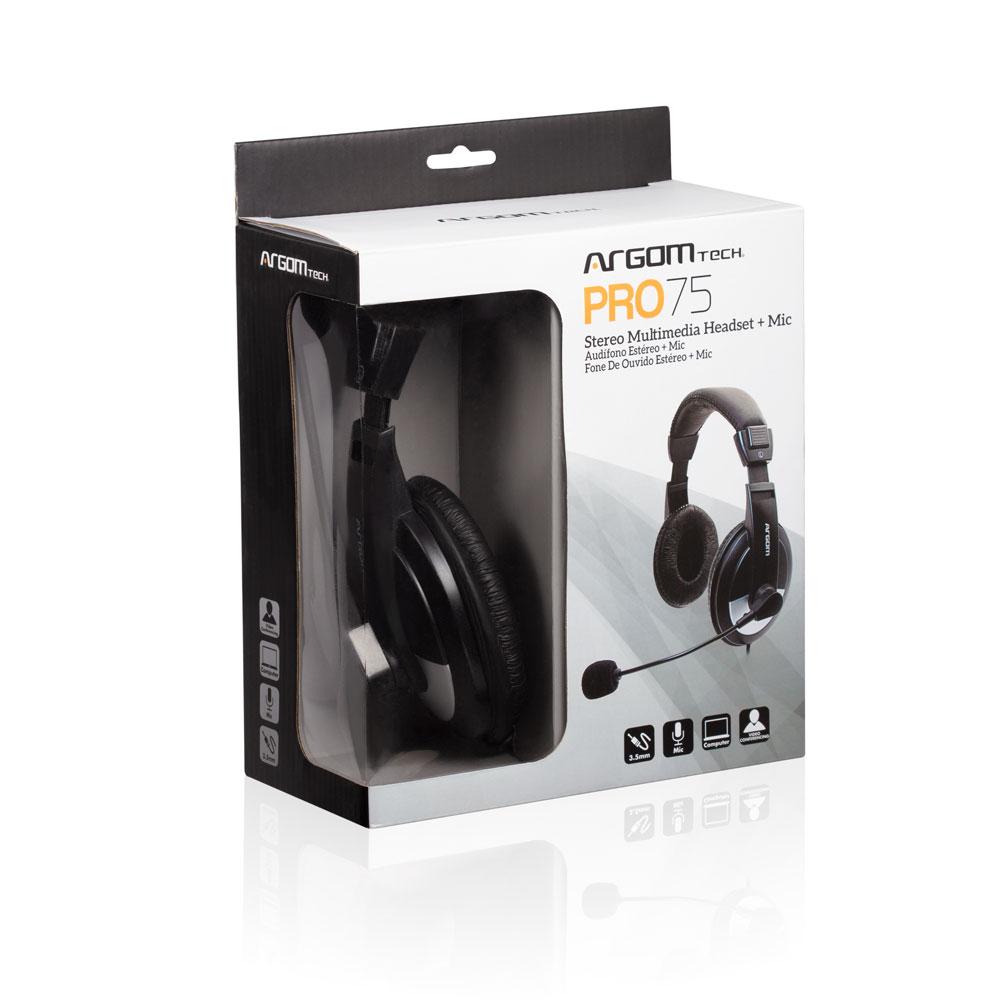 ARG-HS-0075 Argom Pro 75 Stereo Headset w/Mic - (AD53377)