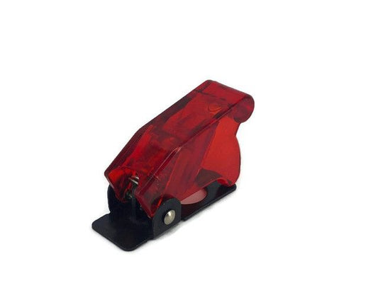 Red Flip-Up AirCraft Switch Cover Transparent - (AD53783)