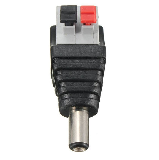 DC Power Male Jack Push Button 2 Pin Terminal 5.5x2.1mm - (AD54627)