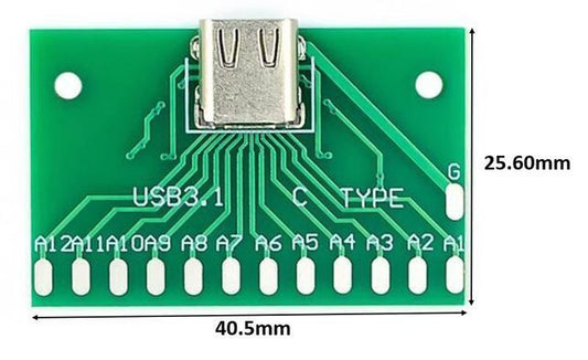 USB 3.1 Type C Female Board - (AD56764)