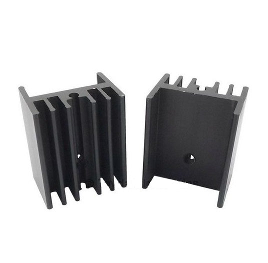 Heat Sink TO-247 Wide 8 Fins 25mm Aluminum Black - (AD56850)
