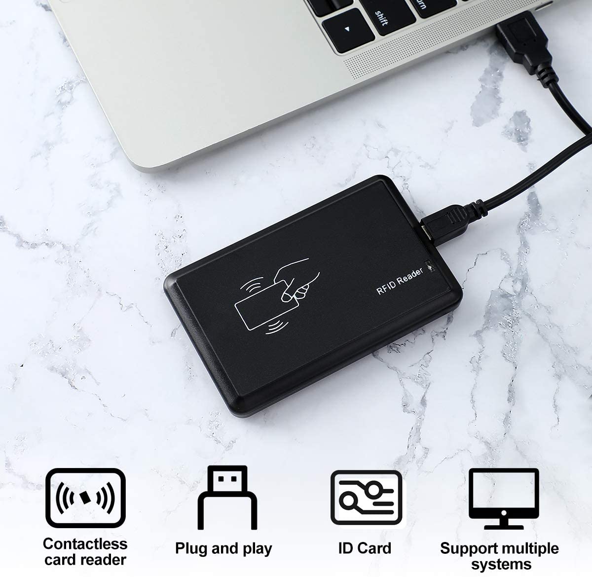 RFID IC 13.56MHz Card Reader USB - (AD57444)