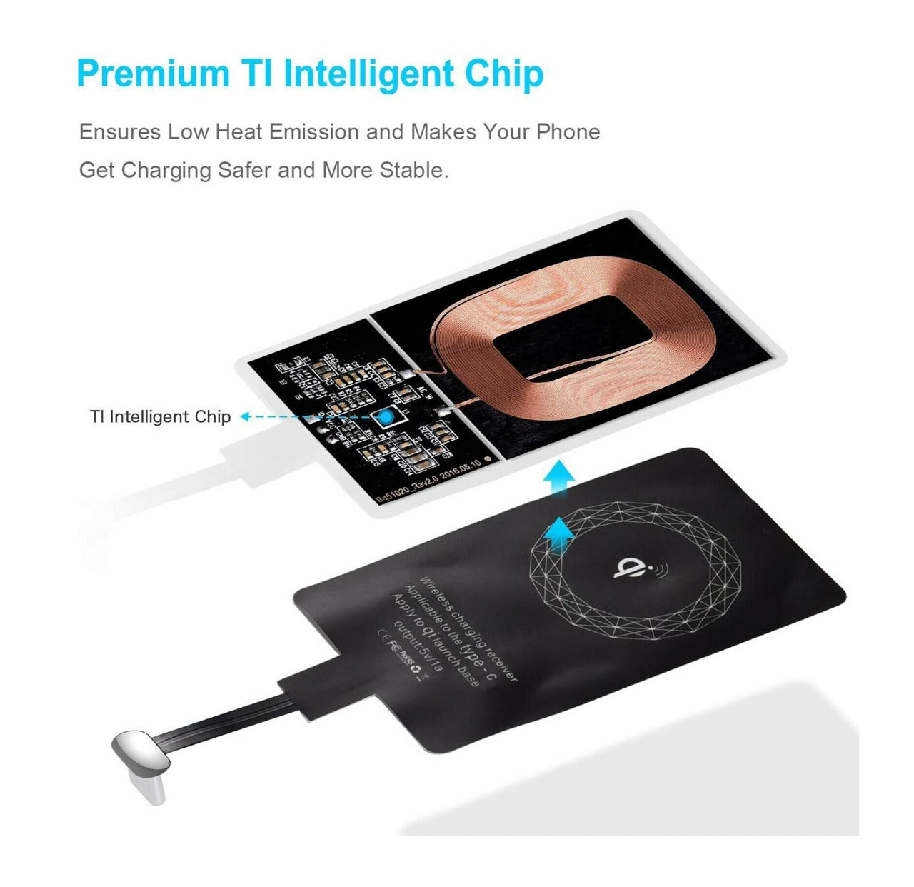 USB-C Qi Wireless Charging Receiver for Phone - (AD59731)