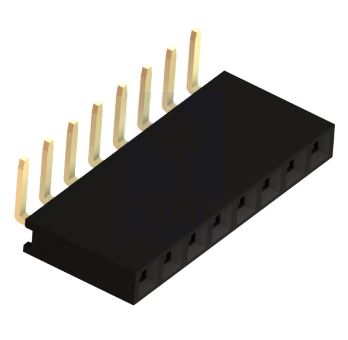 8 Pin 2.54mm Single Row Right Angle Female Header - (AD59997)