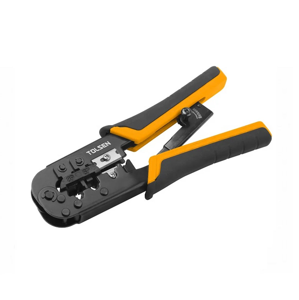 Tolsen Rachet Modular Crimping Plier (RJ-45, RJ-11, RJ-12) - (AD60739)