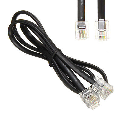 KR-425-7BK Miyako Phone Cable (7 Ft.) - (AD60982)