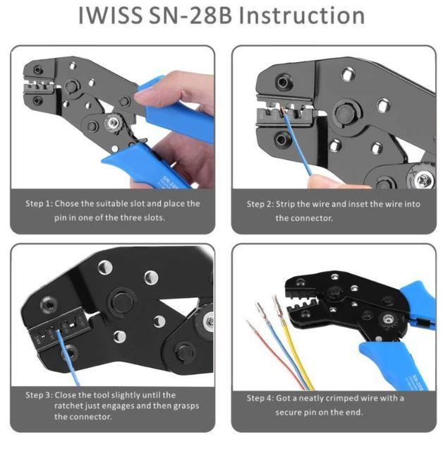 SN-28B Crimping Tool Plier 0.25 - 1.0mm² For AWG 28-18 - (AD61471)