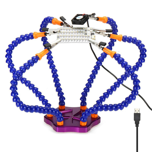 Soldering Work Station 6 Flexible Arms with Alligator Clip - (AD61548)