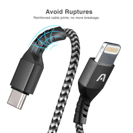 ARG-CB-0024BK Argom Dura Form Type-C to Lightning Fast Charge Cable 1.8M - (AD62854)