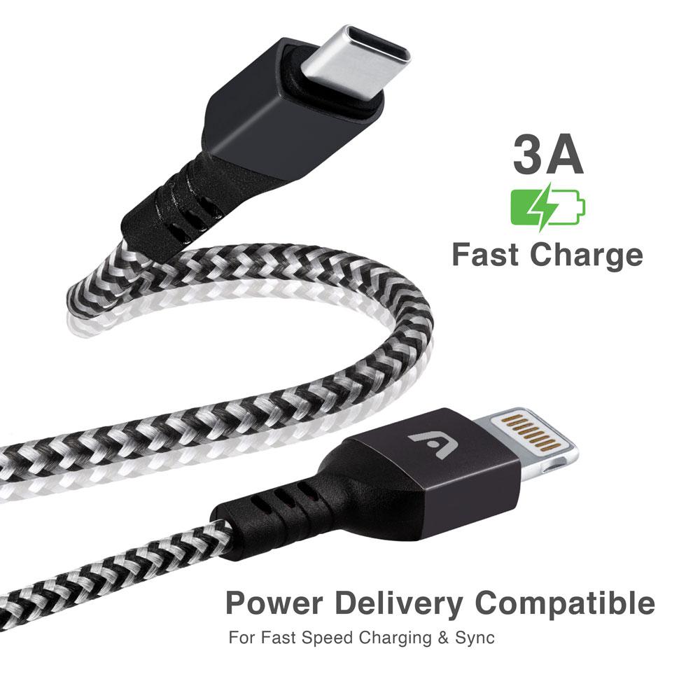 ARG-CB-0024BK Argom Dura Form Type-C to Lightning Fast Charge Cable 1.8M - (AD62854)