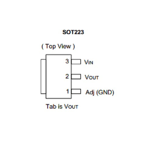 7805 (SOT-223) Voltage Regulator +5VDC @ 100mA - (AD63149)