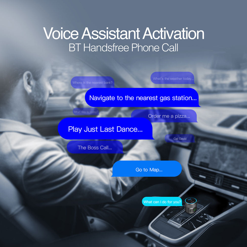 ARG-AC-0343BK Argom BT Hands Free Car Kit With Dual Fast Charging Ports - (AD64832)