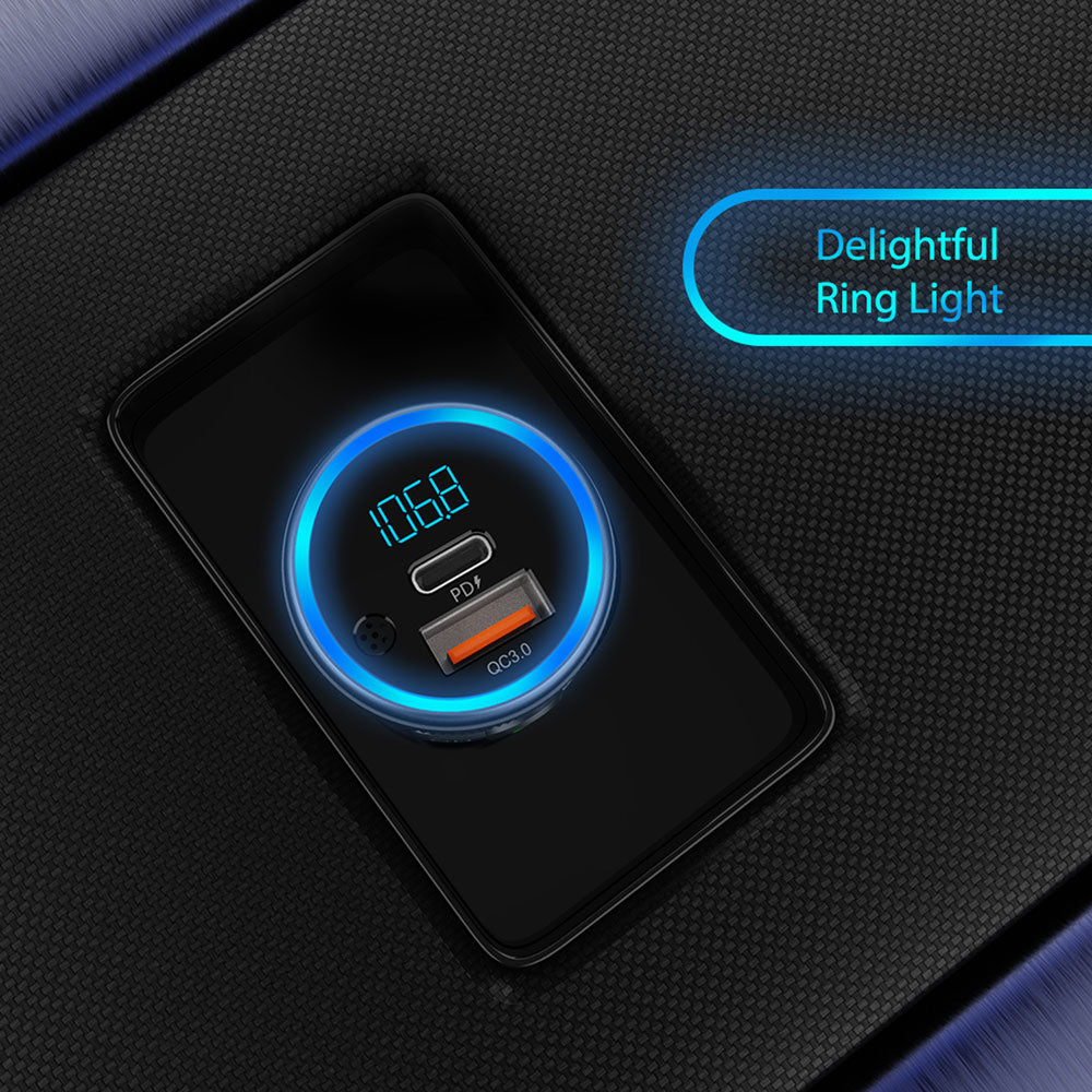 ARG-AC-0343BK Argom BT Hands Free Car Kit With Dual Fast Charging Ports - (AD64832)